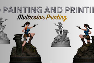 do 3d print and paint custom miniature figurine anime 3d models