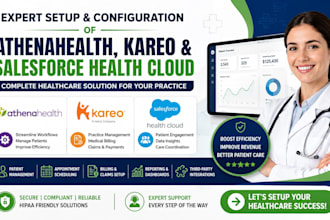 set up athenahealth, kareo, and salesforce health cloud