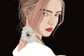 create digital portrait in unique style