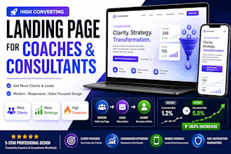 design a high converting landing page for coaches and consultants