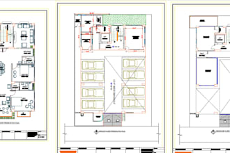 architectural design, floor plan drawings, and redraw