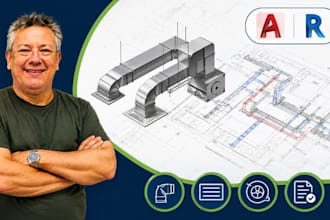 hvac shop drawings, ductwork fabrication drawings, autocad drafting, revit