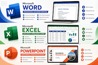 do microsoft excel word powerpoint data entry and PDF conversion