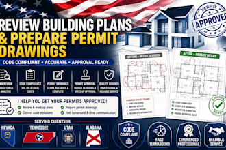 review building plans and prepare permit drawings in nevada tennessee and utah