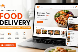 design a food delivery website for restaurants and takeaways