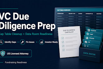 prepare your startup for vc due diligence and clean your cap table US attorney