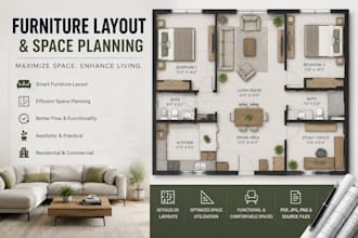 create professional furniture layout and space planning designs