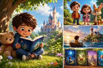 children story book illustration children story children story book illustration