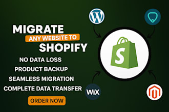 migrate wordpress to shopify woocommerce wix magento any platform to shopify