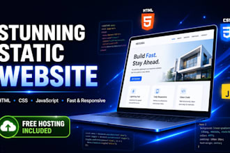 build a fast, responsive static website with HTML CSS, free hosting, and SEO