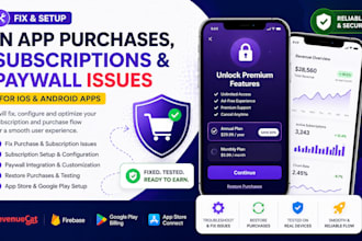 fix in app purchases, subscriptions and paywall issues in mobile apps