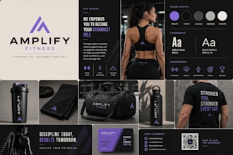 design business logo, brand identity, branding kit, and brand style guide