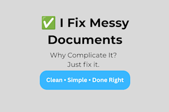 clean up your documents
