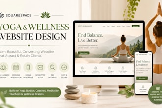 design a squarespace yoga, meditation or wellness website that attracts clients