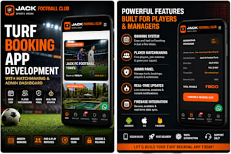 build a turf booking app with matchmaking and admin dashboard