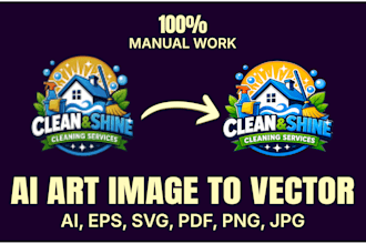 recreate ai generated art and designs into vector