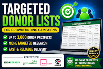 provide a high quality donor database for your crowdfunding success
