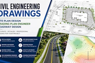 civil engineering drawings site plan design grading plan engineer roadway design