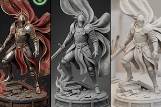 convert 2d image to 3d character model stl miniature for printing