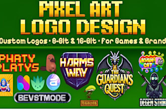 create a custom pixel art logo for twitch, discord and indie games