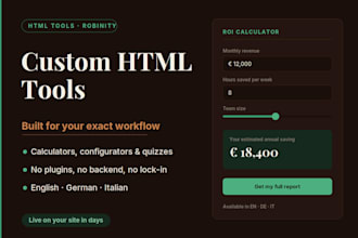 build a custom HTML tool tailored to your business