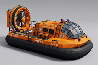 create custom 3d ship, boat design, marine vessels for game and rendering