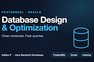 design and optimize your postgresql or oracle database
