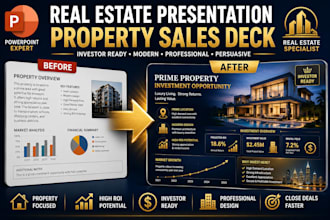 design real estate presentation property sales deck investor powerpoint
