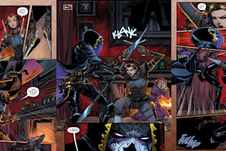 illustrate graphic novel horror comic page nsfw comic art as comic book artist