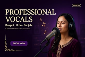 sing bengali, urdu and punjabi songs with soulful female vocals