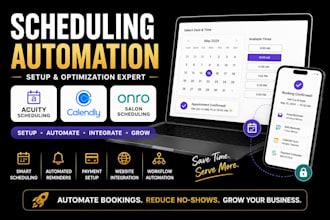 setup acuity scheduling calendly and salon booking n8n makecom zapier automation