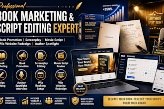 do book marketing book promo author spotlight interview with script edit