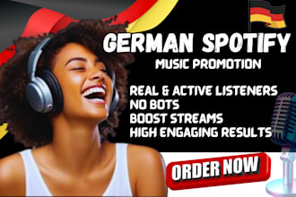 promote your music on spotify to german and USA audience to real listeners