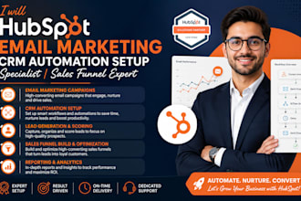 hubspot email marketing CRM automation setup specialist sales funnel expert