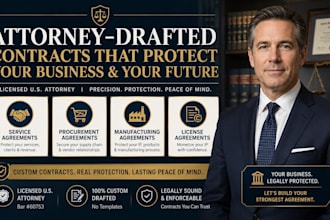 attorney draft a comprehensive manufacturing agreement for your product