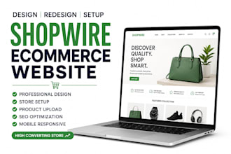 design redesign shopwire setup ecommerce website do product upload