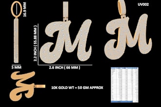 create custom iced out name and letter pendants