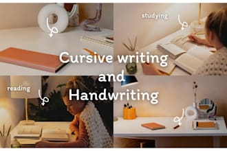do beautiful cursive handwriting and fashion illustration