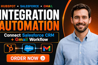 setup hubspot integration automation setup salesforce CRM connect gmail workflow