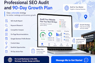 do an SEO audit and create a 90 day growth plan