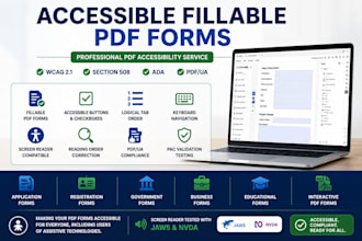 create screen reader compatible fillable PDF forms
