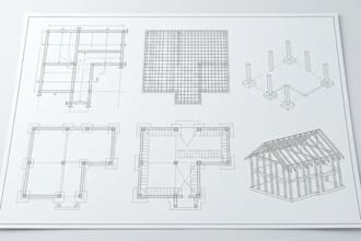 do structural load calculations for beams, slabs, columns, and foundation