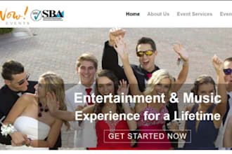 design wix event planning brand website luxury event planner wix party website