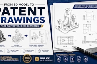 create professional patent drawings for utility and design patent applications