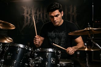 professional record acoustic metal drums or bass