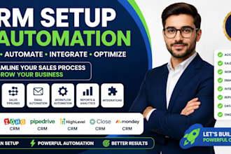 setup hubspot crm pipedrive crm monday crm close io crm jobber zoho crm setup