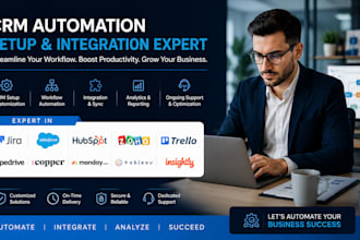 setup crm automationjira salesforce hubspot zoho trello pipedrive copper monday