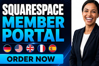 develop squarespace website membership portal member areas course setup hubs