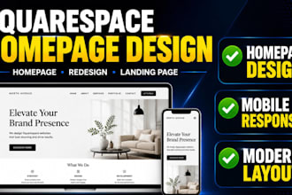 design or redesign full squarespace website and homepage for your squarespace nw