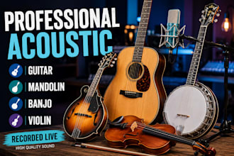 record professional acoustic guitar, mandolin banjo and violin